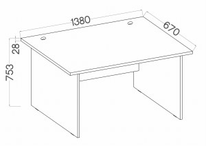 Psací stůl Malta 170 světle šedá