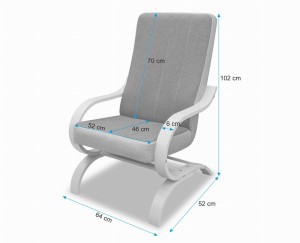 Křeslo Girona H02 šedá/grafitová finca