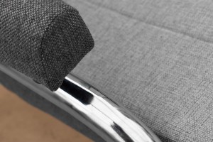 Kovové křeslo Lile šedý/Graphite