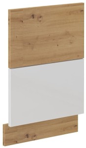 Čelo myčky s vnějším panelem ARTISAN 45 cm Bílá/Dubová