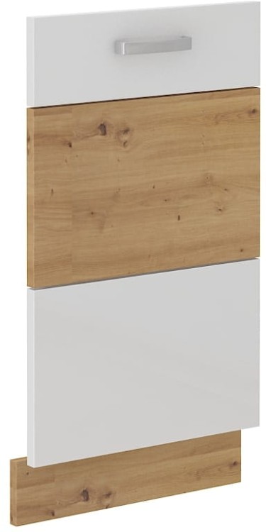 Čelo myčky s integrovaným panelem ARTISAN 45 cm Bílá/Dubová