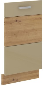 Čelo myčky s integrovaným panelem ARTISAN 45 cm Cappucino/Oak