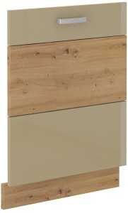 Čelo myčky s integrovaným panelem ARTISAN 60 cm Cappucino/Oak