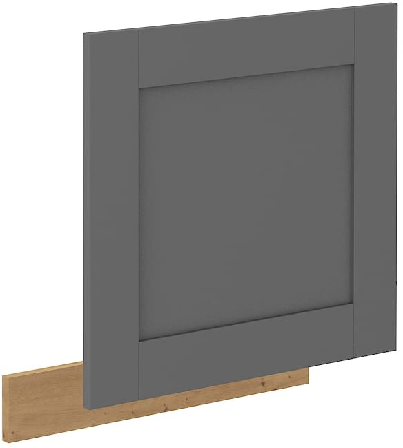 Čelo myčky s vnějším panelem LUNA 60 cm šedý/Dub Artisan