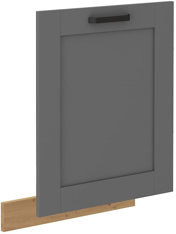 Čelo myčky s integrovaným panelem LUNA 60 cm šedý/Dub Artisan