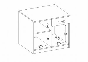 Komoda Malta 820 2D 1S Artisan Dub/šedá