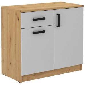 Zásuvková komoda Malta 820 2D 1S šedý/Dub Artisan