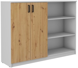 Kancelářská komoda s policemi Malta 830 2D Dub Artisan/šedá