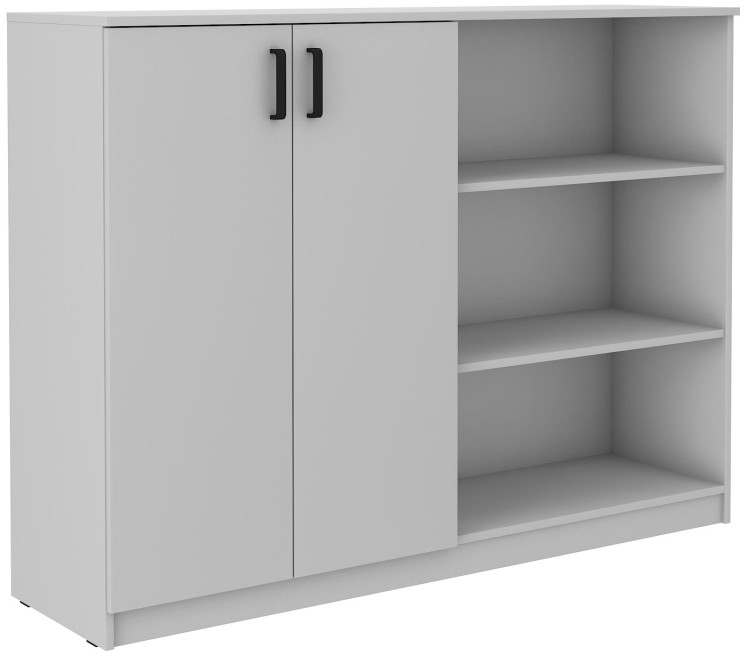 Kancelářská komoda s policemi Malta 830 2D Světle šedá