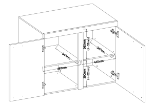 Komoda Rumba SO21 2D dub Sonoma
