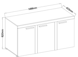 3D komoda Rumba WH22 Bílá