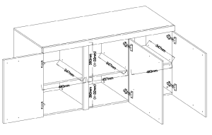 3D komoda Rumba WH22 Bílá