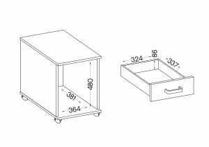 Malta 201 Světle šedý podstavec na kolečkách