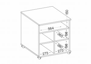 Malta 230 Artisan Dubový podstavec na kolečkách