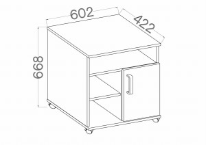 Malta 230 Světle šedý podstavec na kolečkách