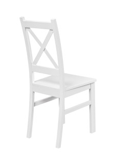 Židle s křížovým opěradlem Bílá/bílá