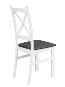 Židle s křížovým opěradlem Bílá/Grafitová