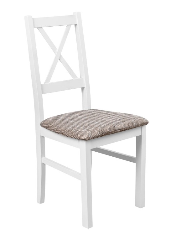 NIL 10 dřevěná jídelní židle Bílá/Béžová