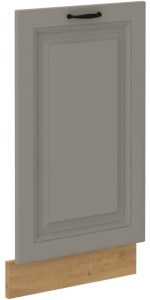 Čelo myčky s integrovaným panelem STILO 45 cm Hlína šedý/Dub Artisan