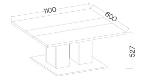 Konferenční stolek Boston 110x60 Dub Lefkas