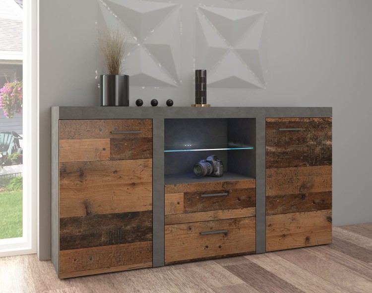 Komoda Rumba se 2 zásuvkami OLDMAT20 2D 2S Old Style/Matera s LED