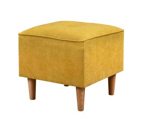 Skandinávská sedací souprava + 2 křesla s podnožkami Žlutá