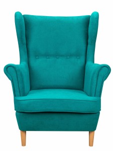 Skandinávská sedací souprava + 2 křesla s podnožkami Tyrkysová