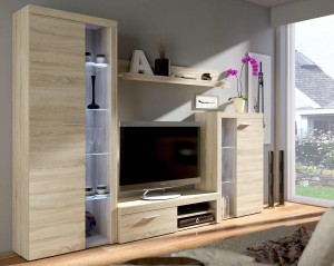 Nástěnná skříňka Rumba SO01 dub Sonoma s LED