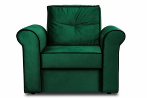 Sedací souprava Trevor rohová pohovka s 2x křeslo s pufem Tmavě zelená