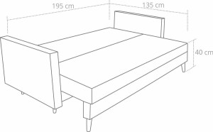 Pohovka s funkcí spaní Säffle Beige