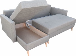 Rohová pohovka s funkcí spaní Malmö Graphite