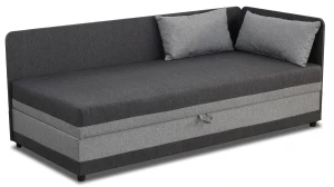 Jednolůžková postel s boxem Hirek 80x200 Grafitová/Šedá