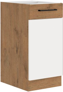 VIGO 40 D 1F Kuchyňská stojanová skříňka, lesklá bílá/Lancelot