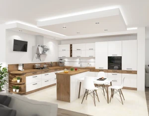 Skříňka do kuchyně pod dřez VIGO 80 ZL 2F lesklá bílá/Lancelot