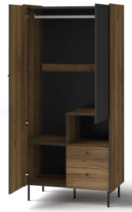 Skříňka se zásuvkami Prestigo P1 2D2S Černý/Oak/San Sebastian