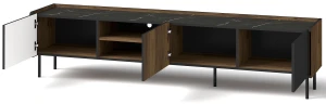 RTV skříň 200 cm Prestigo P8 3D Černý/Oak/San Sebastian