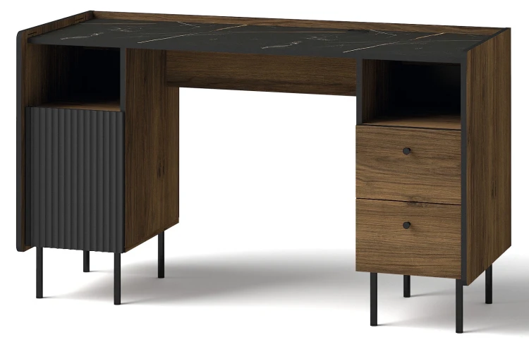 Psací stůl 135 cm Prestigo P9 Černý ořech/San Sebastian