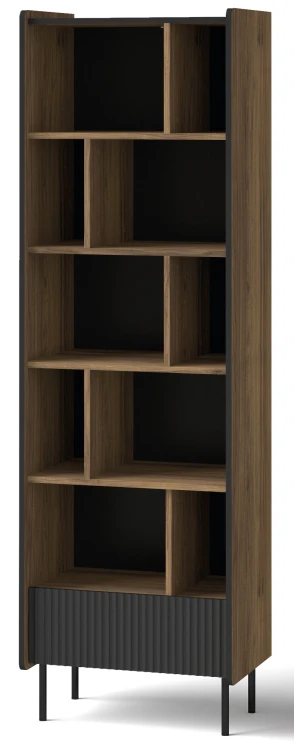 Otevřený regál Prestigo P10 1S Černý Walnut/San Sebastian