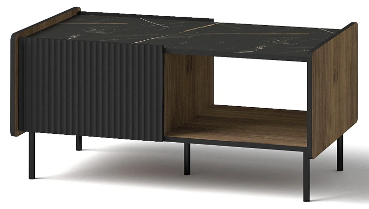 Konferenční stolek Prestigo P11 Černá/Ořech/San Sebastian