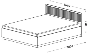 Manželská postel 160x200 s matrací Prestigo P13 Černý Walnut/San Sebastian