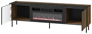 RTV 180 cm komoda s krbem Prestigo P17 Černý ořech/San Sebastian