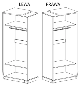 Dvoudveřová skříň levá Romero R1L 2D Dub Canyon/Arusha