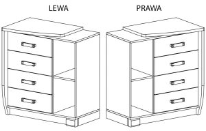 Zásuvková komoda vlevo Romero R14L Dub Canyon/Arusha