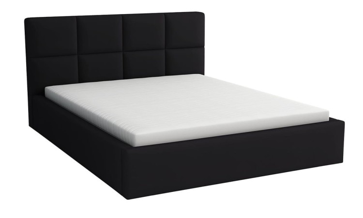 Manželská postel s úložným prostorem s matrací 160x200 - Alaska Černá