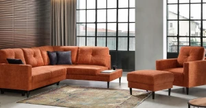 Moderní křeslo na nohách do obývacího pokoje Costa Červený