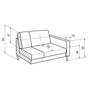 Moderní křeslo na nohách do obývacího pokoje Costa Červený