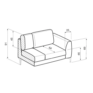 Levá rohová rozkládací pohovka s funkcí spaní s úložným boxem Imperia modrá