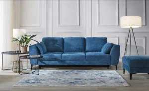 Imperia podnožka na sezení pouffe modrá