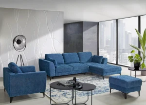 Pohodlné křeslo do obývacího pokoje Impieria modrá