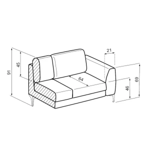 Pohovka do obývacího pokoje s funkcí spaní s úložným boxem Imperia modrá